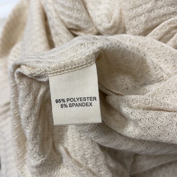 Chicsoul Curved Hem Slouchy Dolman Tunic Oatmeal Thermal Shirt Women Size 2XL - Picture 5 of 7